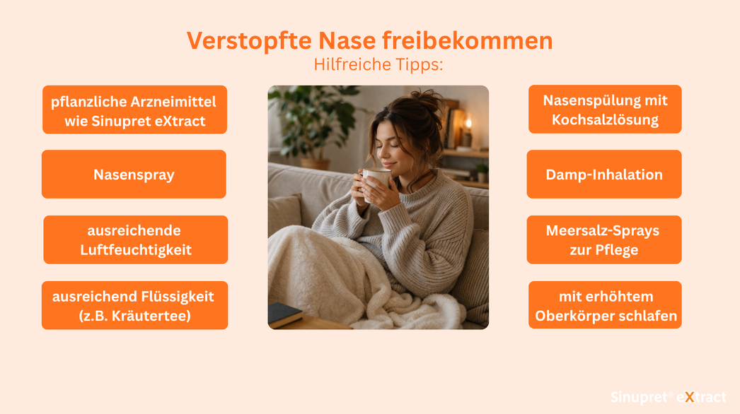 Tipps um die verstopfte Nase freizubekommen