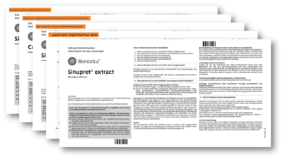 Vorschau Beipackzettel Sinupret eXtract